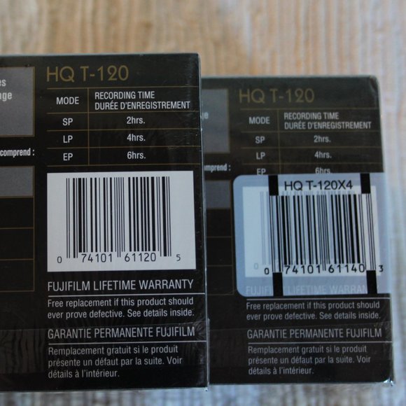 FUJIFILM LOT (5) HQ-120 6 HOUR BLANK VIDEO CASSETTE TAPES VHS NEW-SEALED - Picture 8 of 8